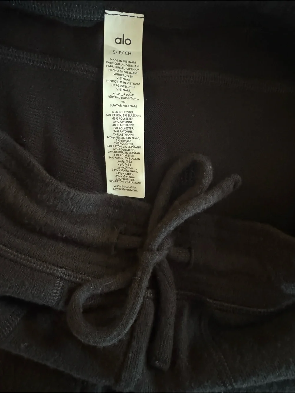 Alo SoHo Black Performance Joggers